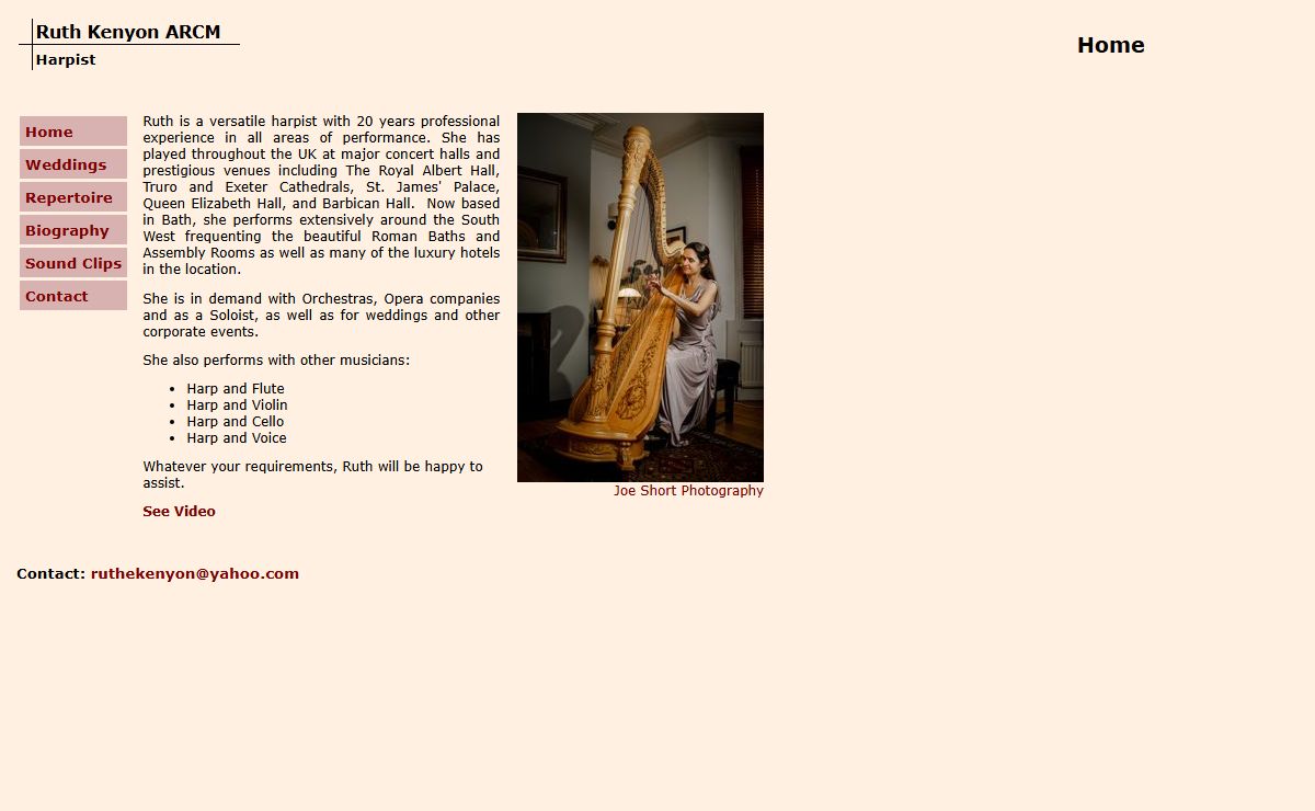 Ruth Kenyon ARCM Harpist