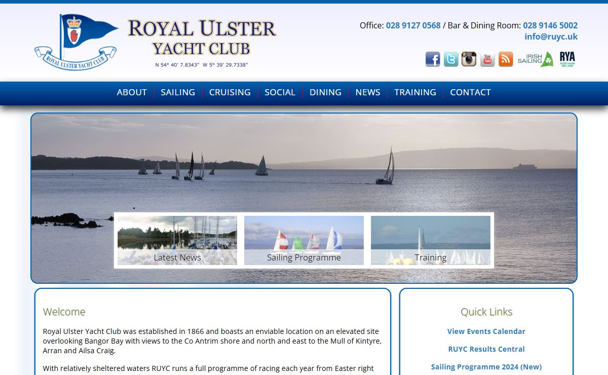 Royal Ulster Yacht Club, Bangor, Northern Ireland | RUYC