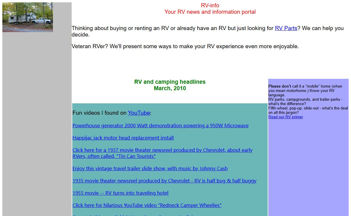 RV-Info - Your RV news and information portal