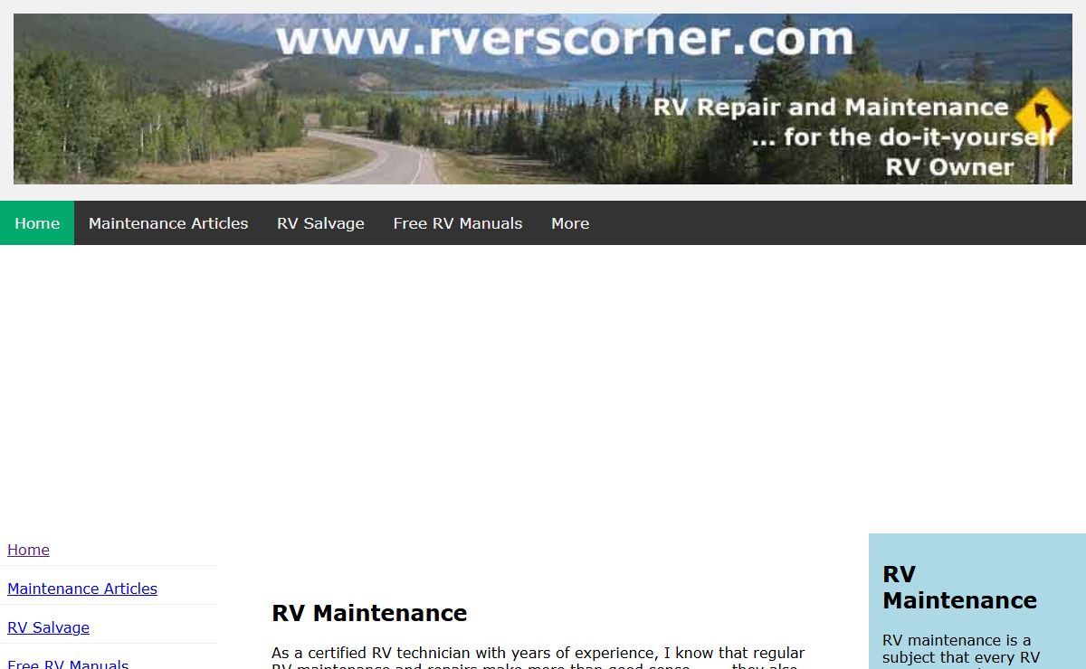 RVers Corner - RV Repair for the do-it-yourselfer!
