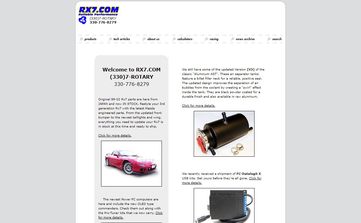 RX7.COM Performance Rotary Parts for RX-7 and RX-8