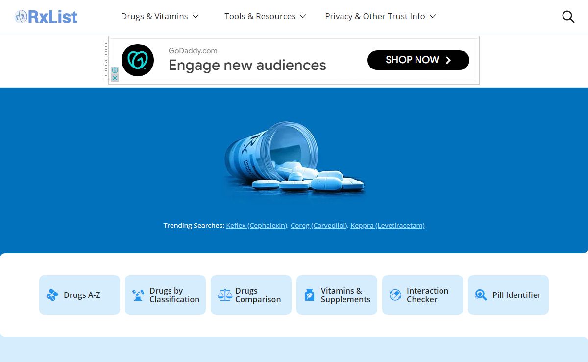 RxList - The Internet Drug Index for prescription drug information, interactions, and side effects