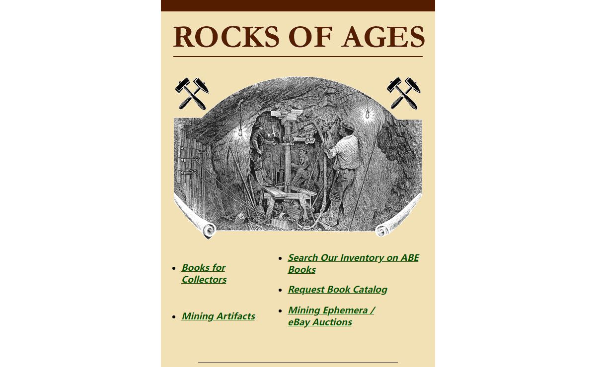 Rocks of Ages Home Page