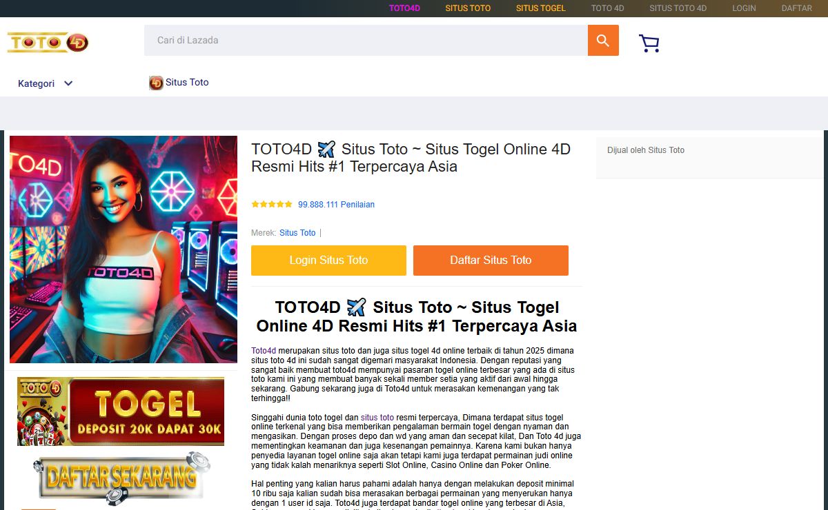 TOTO4D ✈️ Situs Toto ~ Situs Togel Online 4D Resmi Hits #1 Terpercaya Asia