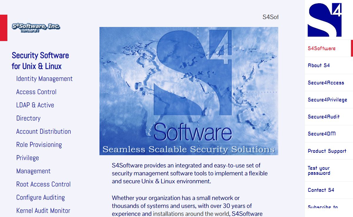 S4Software - Security Management Software for Unix/Linux