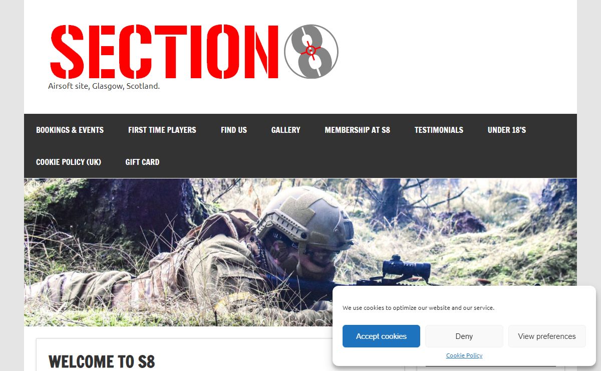 Airsoft site, Glasgow, Scotland.