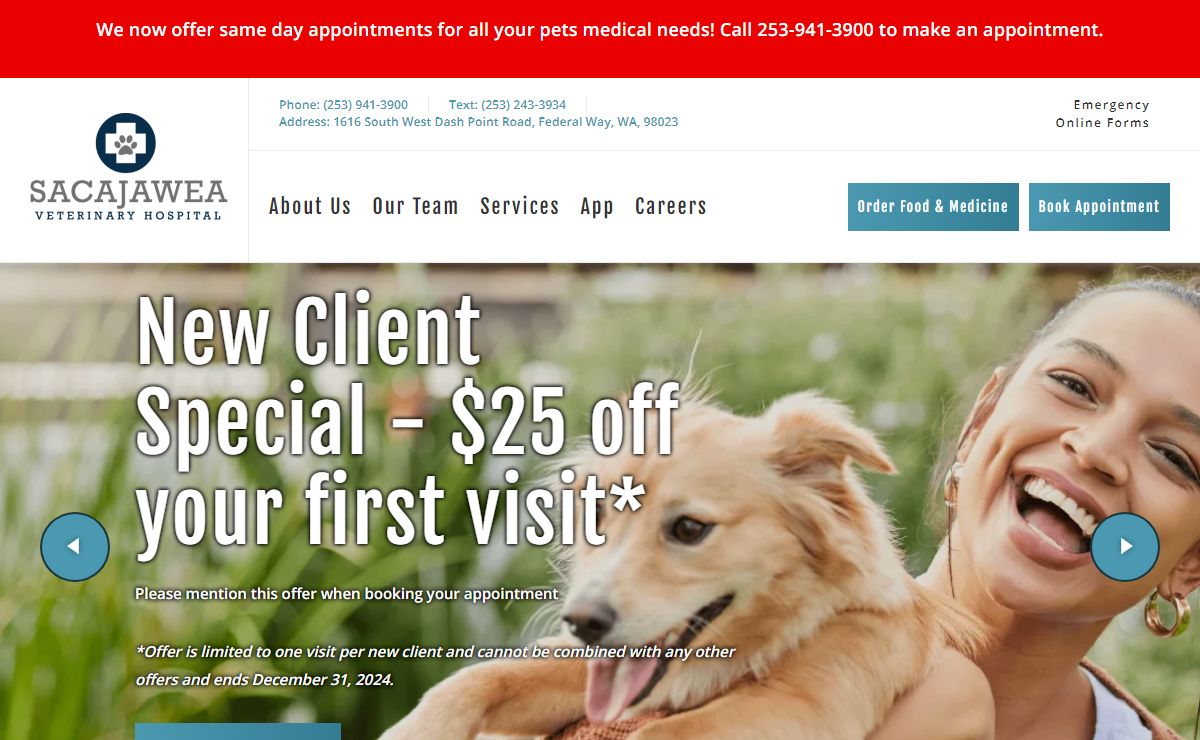 Animal Hospital in Federal Way, WA | Sacajawea Veterinary Hospital