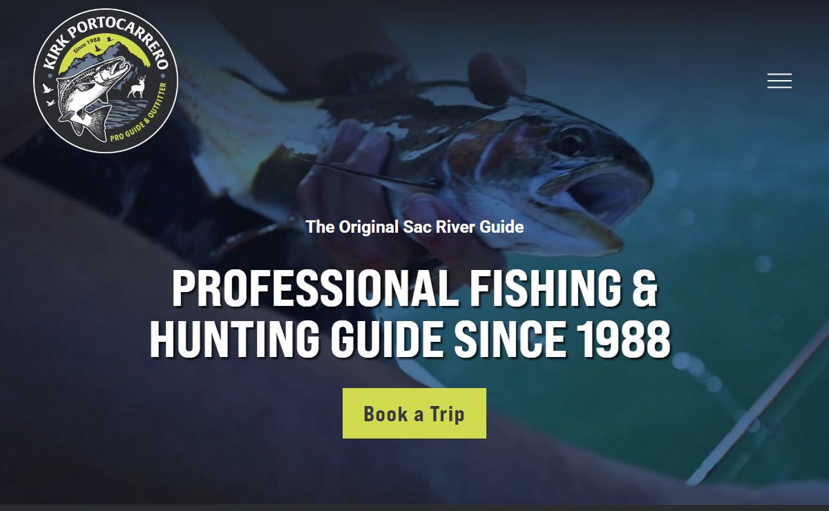 Kirk Portocarrero - Fishing & Hunting Guide - Northern Ca.