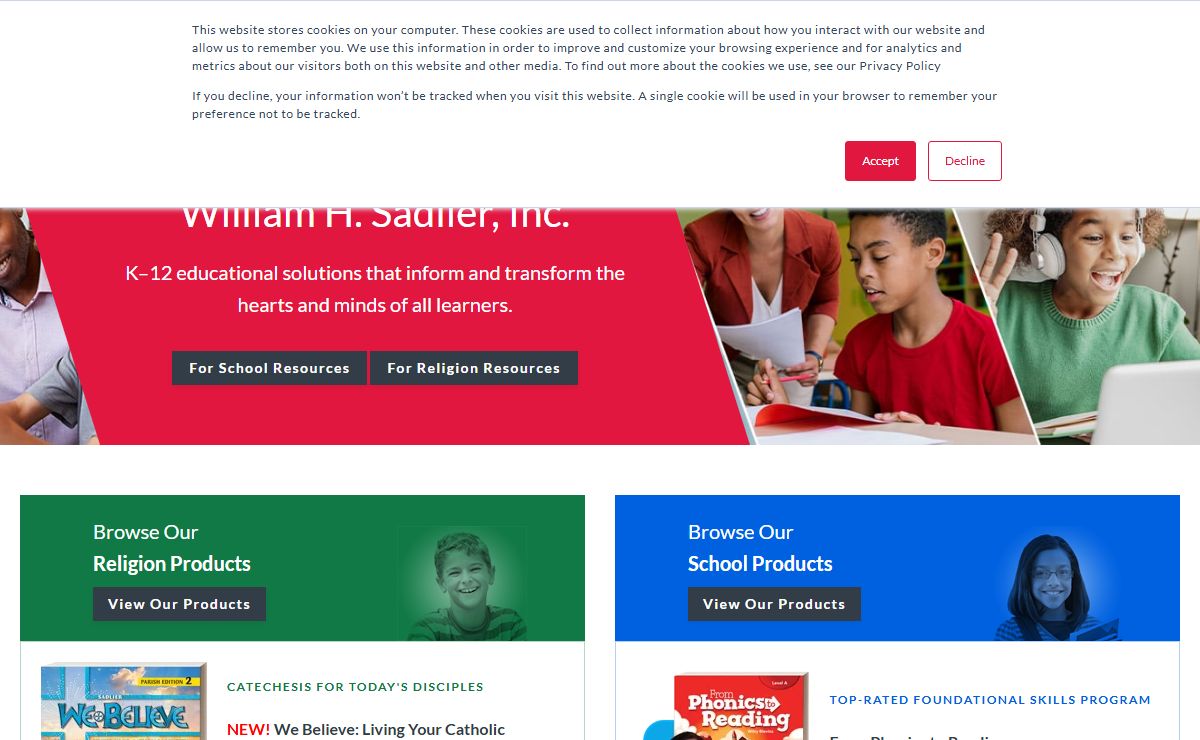 William H. Sadlier, Inc. | School and Religion Publisher & Products