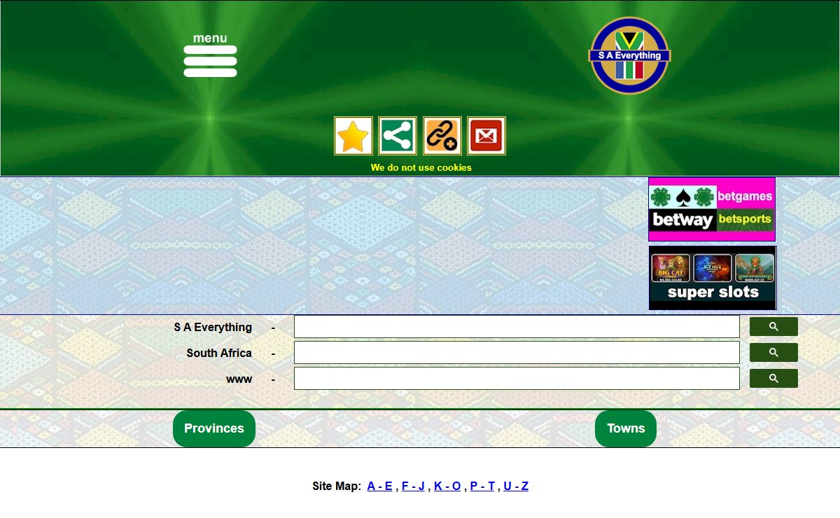 S A Everything, South Africa Portal, South African Search Engine, South African Lifestyles, south Africa Business, South African Entertainment, Internet Services