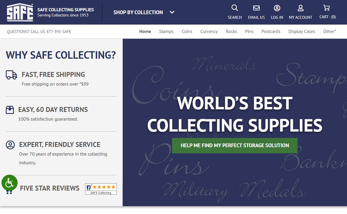 SAFE Collecting Supplies, Albums & Display Cases