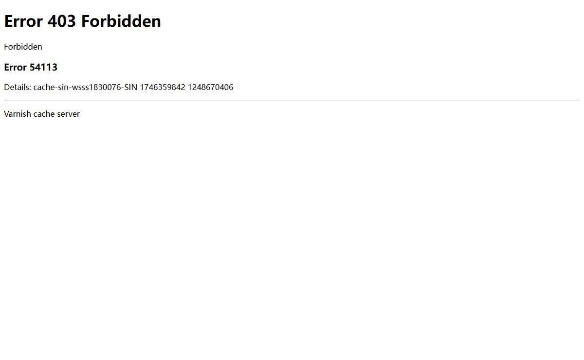 403 Forbidden