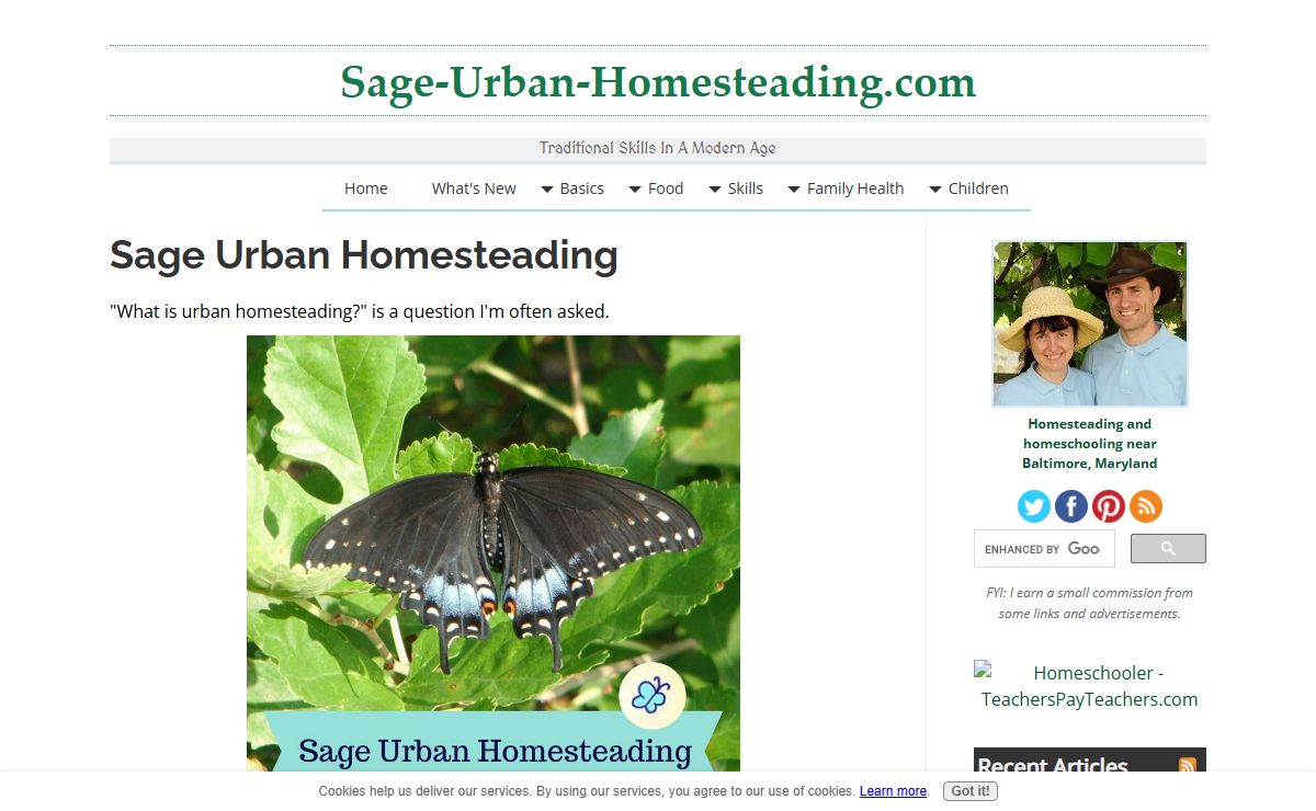 Sage Urban Homesteading and Homeschooling