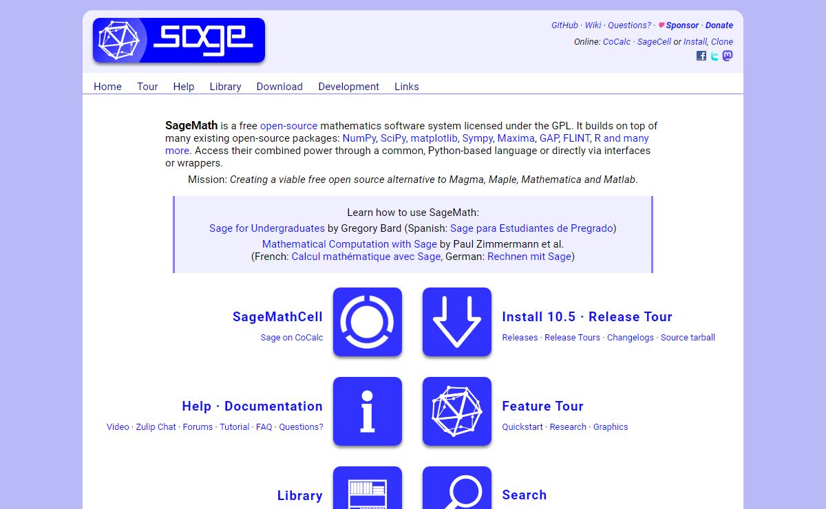 SageMath - Open-Source Mathematical Software System