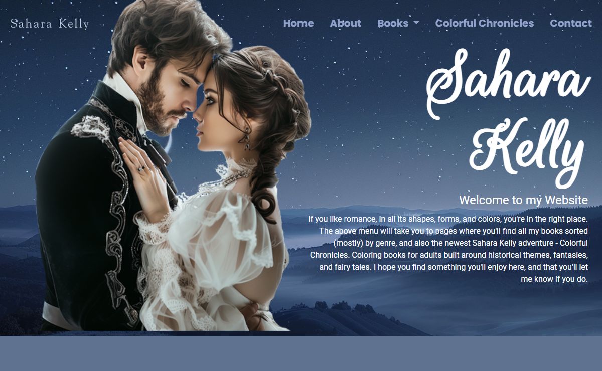 Sahara Kelly - Writer, Romances - Historical, Contemporary, and more...
