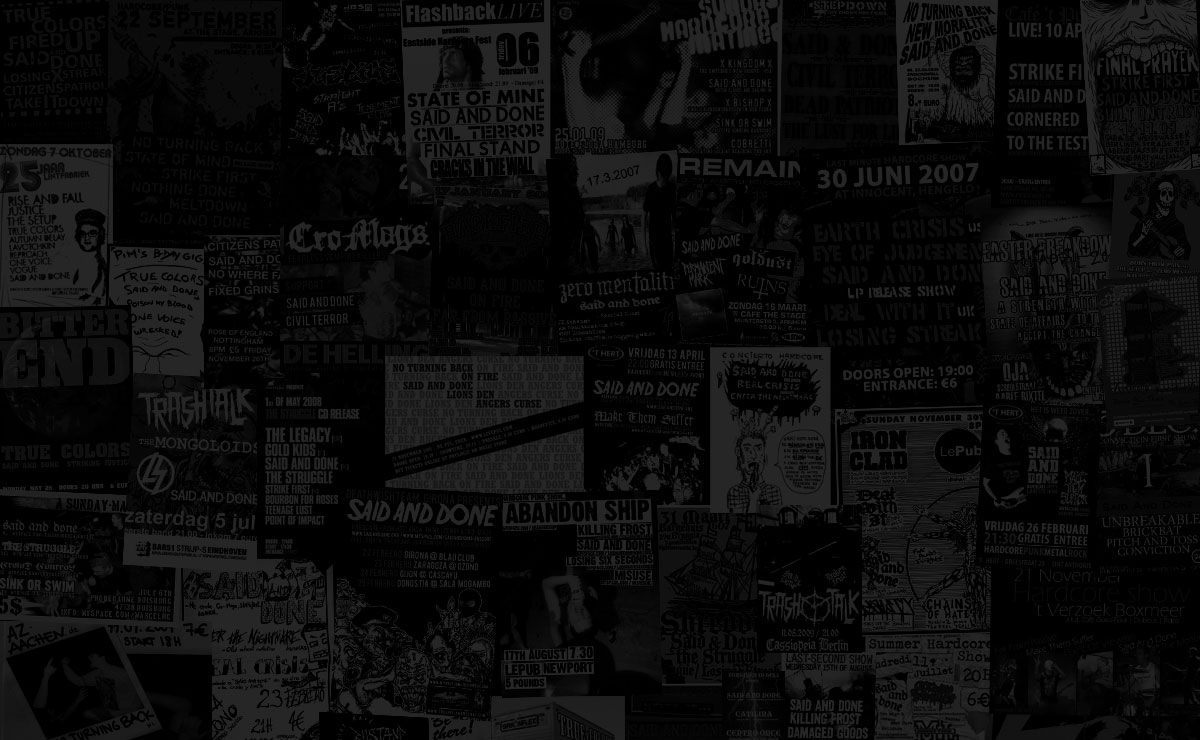 Previous shows - Said And Done
