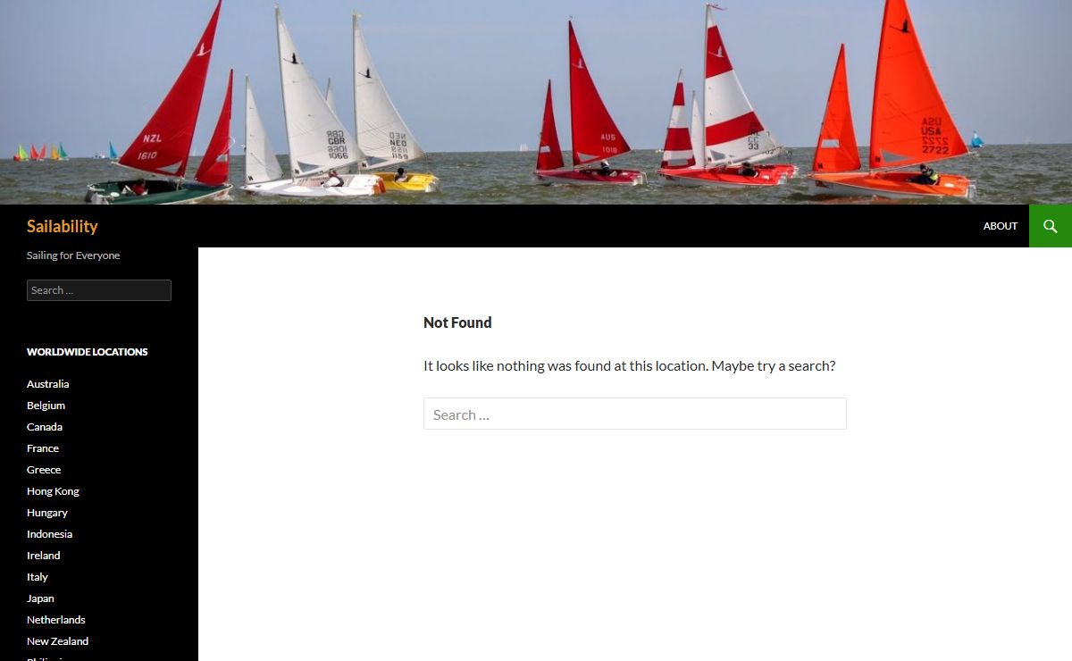 Page not found | Sailability