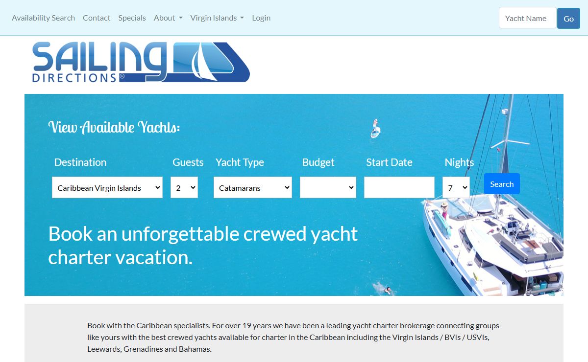 Crewed Caribbean Yacht Charter Vacations | All Inclusive Catamaran Charters BVI & USVI