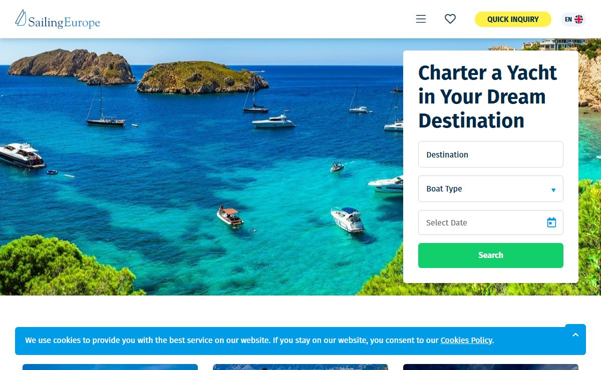 Best Yacht Rental & Boat Charter Worldwide - Sailing Europe