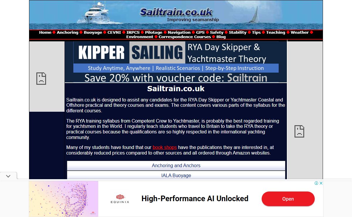 Sailtrain: Training for RYA Competent Crew, Day Skipper, Coastal Skipper and Yachtmaster sailing courses.