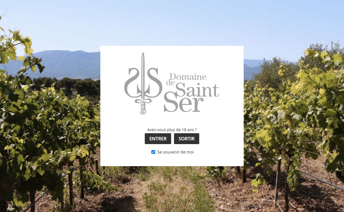 Vérification de l’âge - Domaine de Saint-Ser Aix en provence