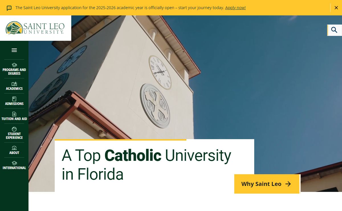 One of the Top-Ranked Universities in Florida | Saint Leo University