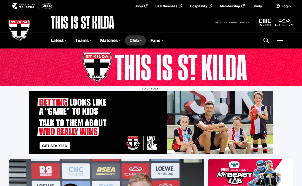 Official AFL Website of St Kilda Football Club