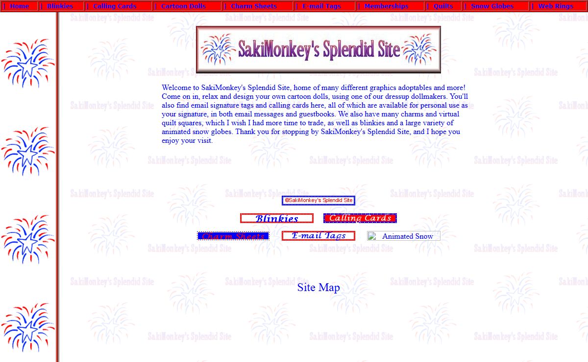 Email Signature Tags, Snow Globes, Cartoon Dolls, Blinkies & More | SakiMonkey's Splendid Site