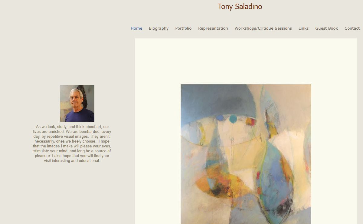 Abstract artist Tony Saladino