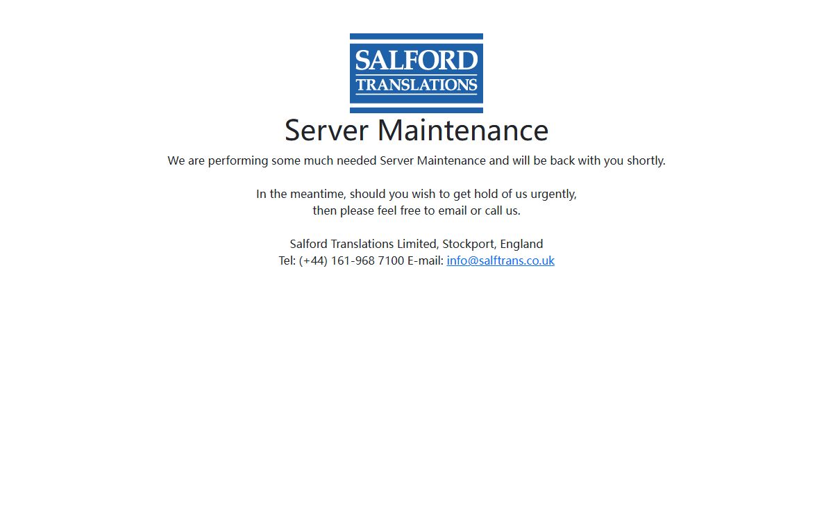 SalfTrans Server Maintenance