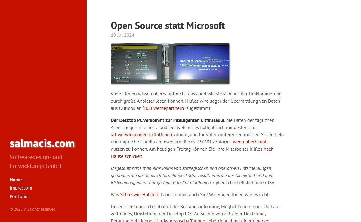 Start · salmacis.com -