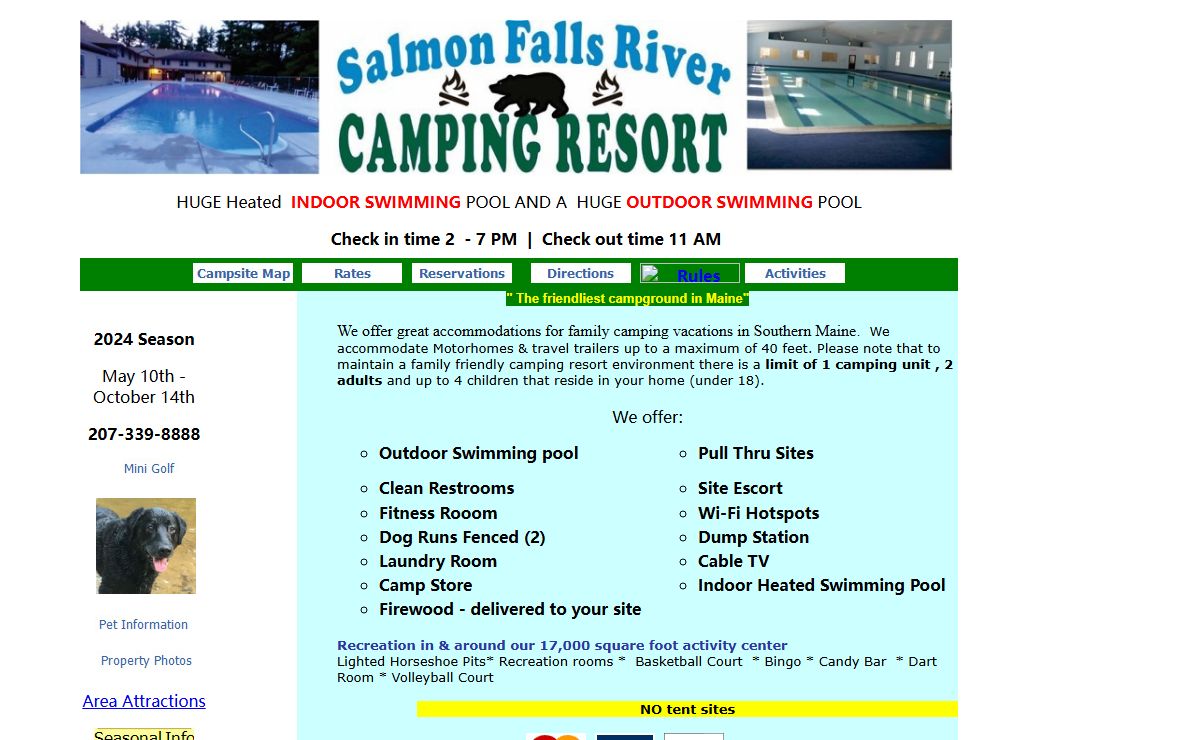 Salmon Falls River Camping Resort, Lebanon, ME