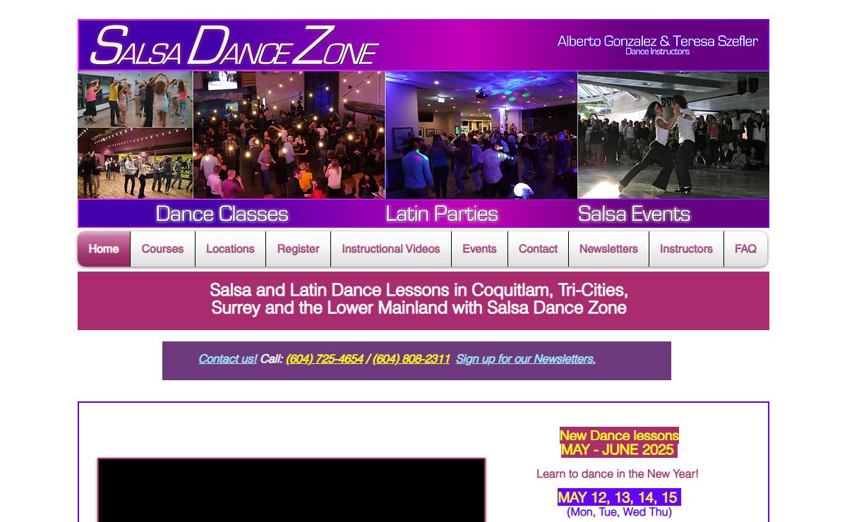 Salsa and Latin Dance Lessons and Events in Coquitlam, Tri-Cities, Surrey and The Lower Mainland with Salsa Dance Zone