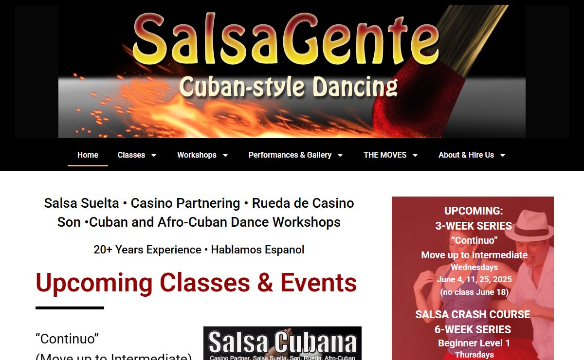 SalsaGente – Cuban-style Dancing Suelta, Casino, Rueda de Casino, Afro-Cuban Workshops