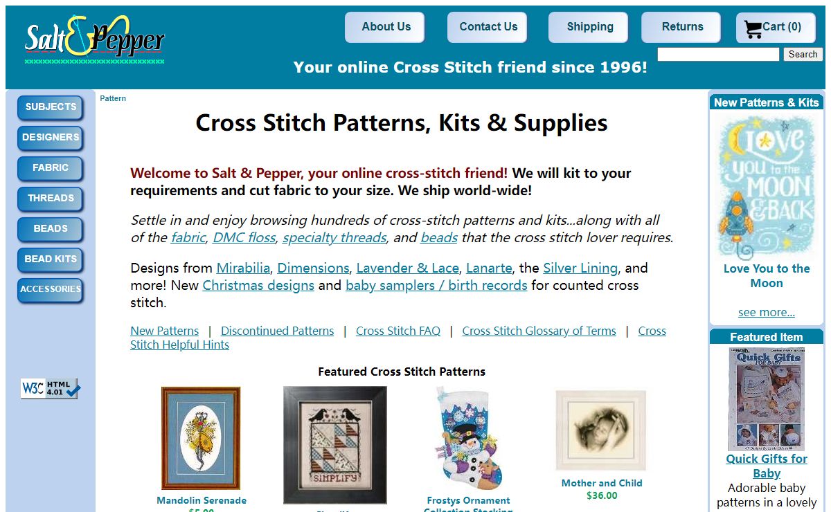 Shop Cross Stitch Patterns, Kits, and Supplies