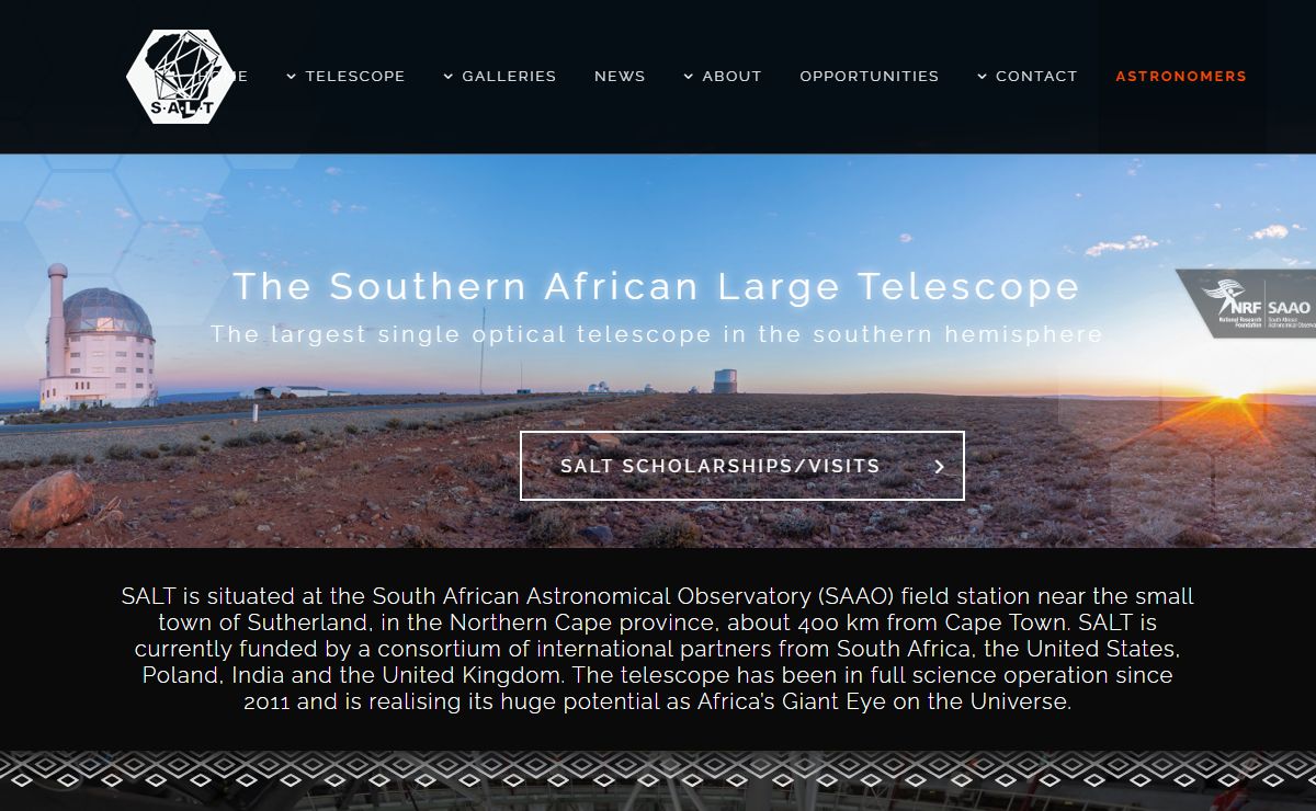 SALT | The Southern African Large Telescope