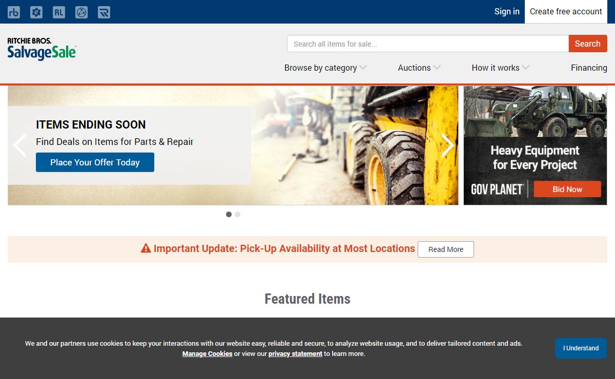 Used Industrial Equipment, Vehicles & Parts For Sale | SalvageSale
