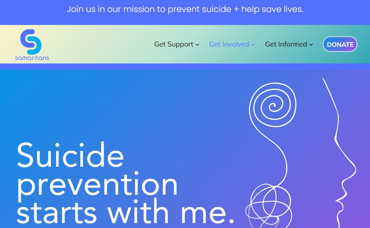 Samaritans – Working together to prevent suicide + help save lives