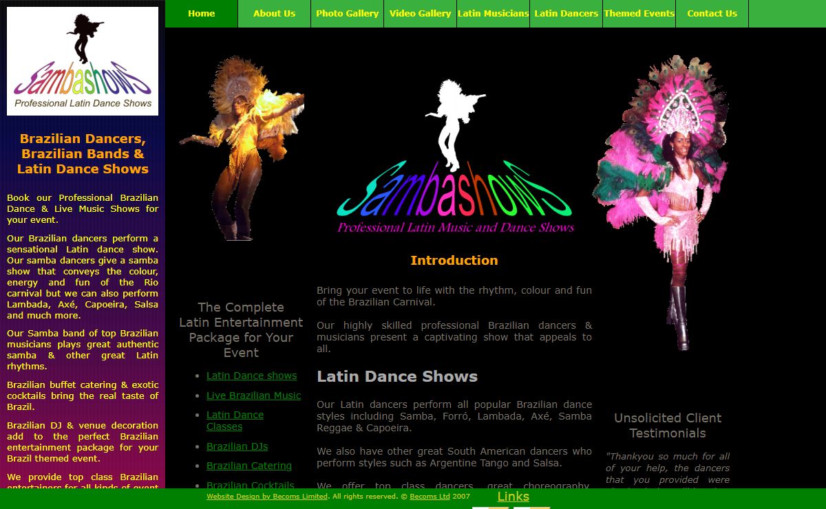Brazilian Dance Shows|Brazilian Dancers|Brazilian Bands|Samba Dancers|Latin Dancers|Latin Dance Shows|SambaShows