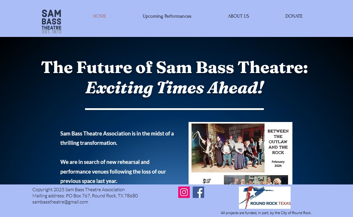 Community Theatre | Sam Bass Theatre Association | Round Rock
