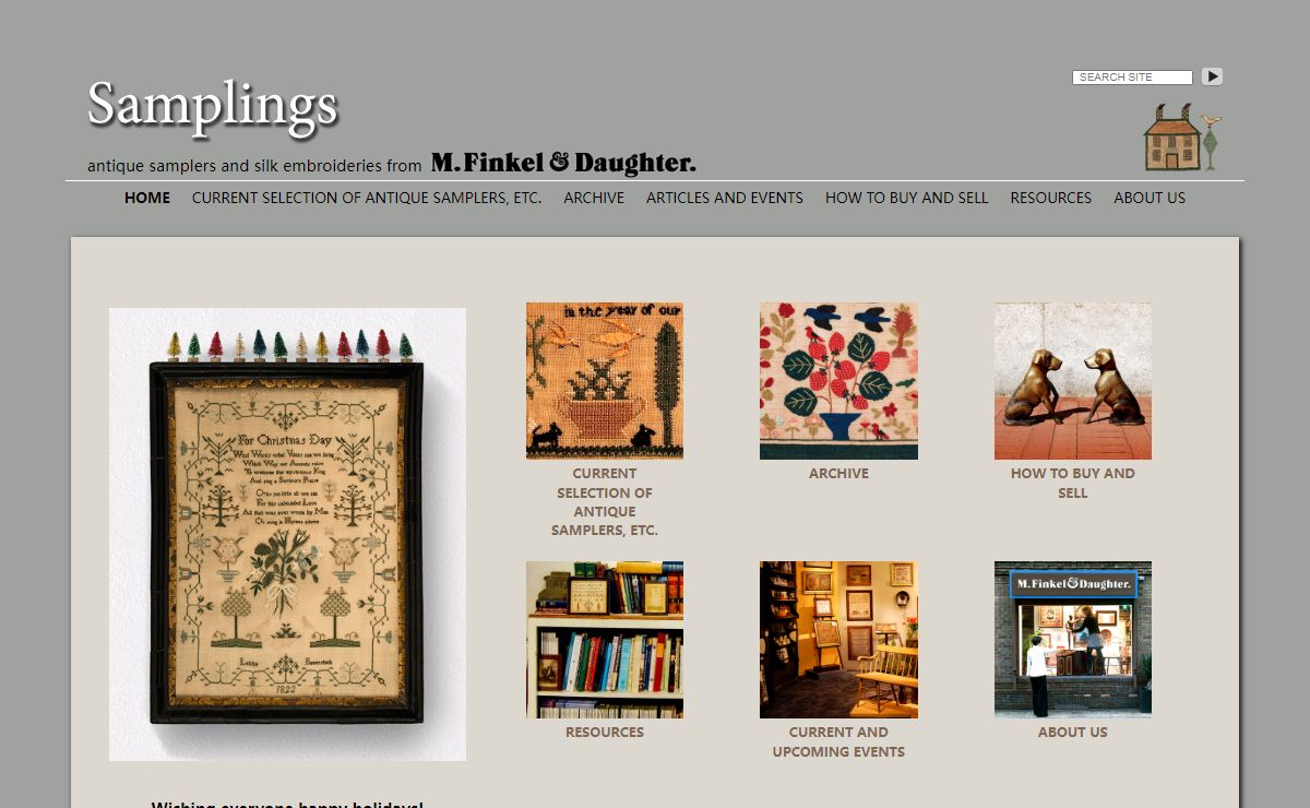 Samplings: antique samplers and silk embroideries from M. Finkel and Daughter | Samplings