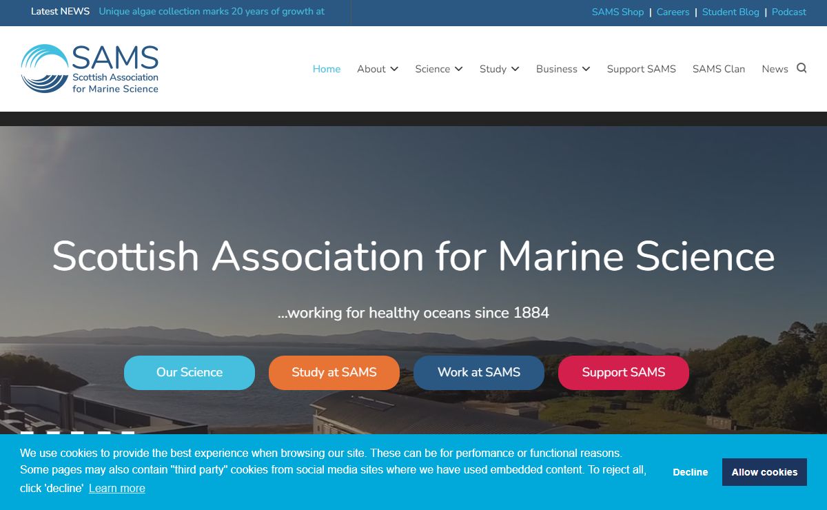 Home — Scottish Association for Marine Science, Oban UK