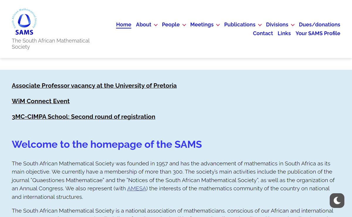 SAMS – The South African Mathematical Society