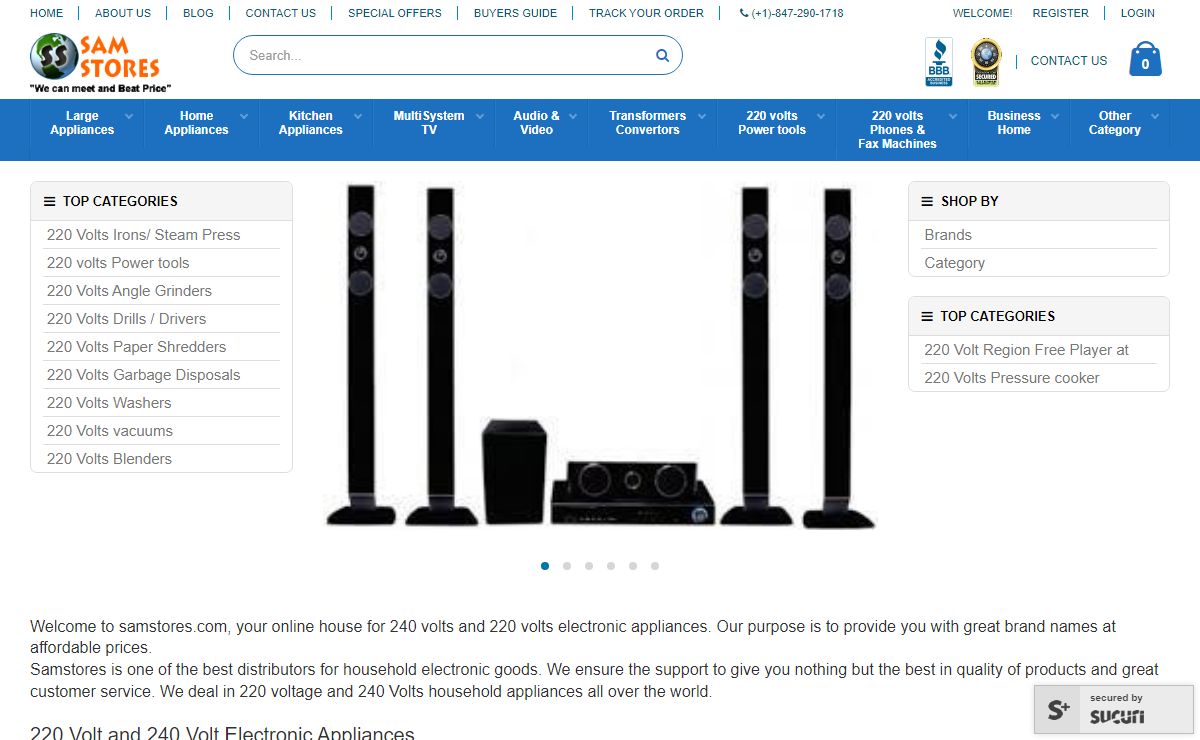 220 Volt Appliances | 240 Volt Multisystem Electronics | SamStores