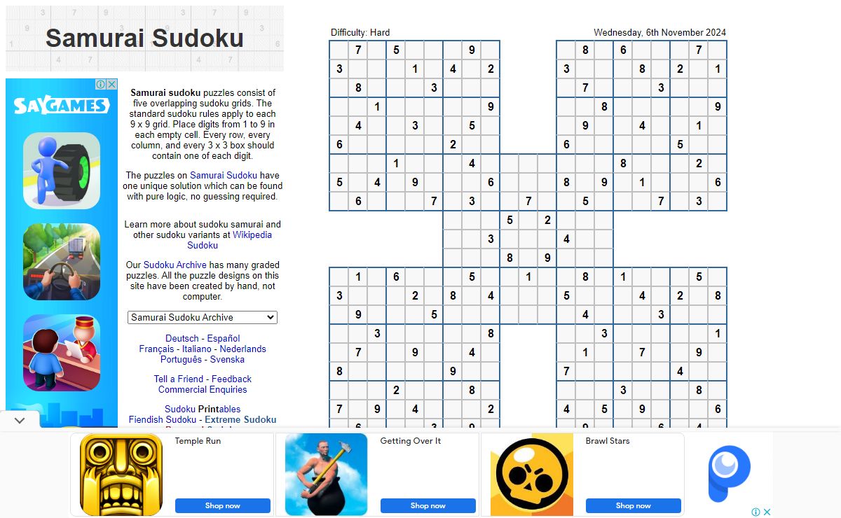 Samurai Sudoku