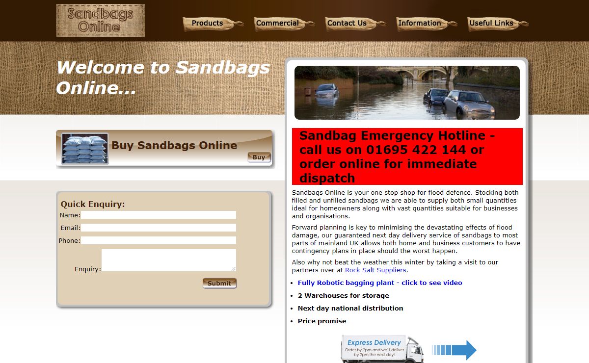 Sandbags, Hessian and Polypropylene | Sandbags Online