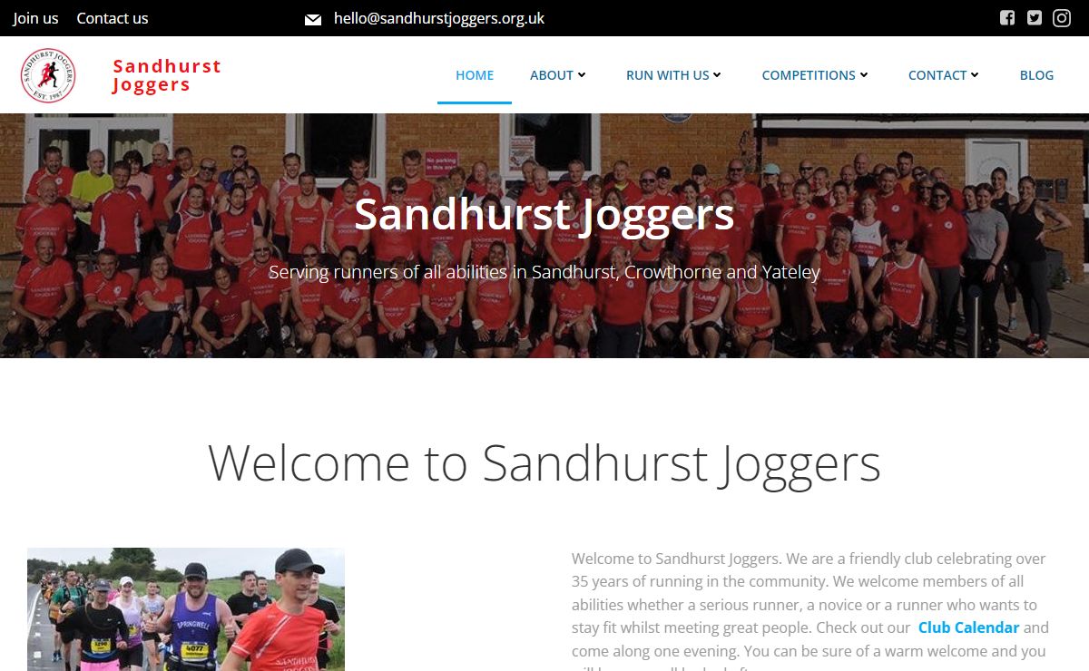 Sandhurst Joggers Serving runners of all abilities in Sandhurst, Crowthorne and Yateley Sandhurst Joggers - Sandhurst Joggers