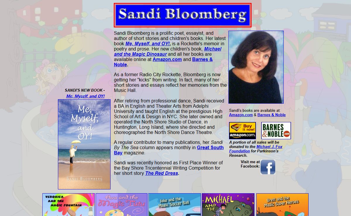 SANDI BLOOMBERG -  Children's Book Author, Poet, Essayist & Short Stories