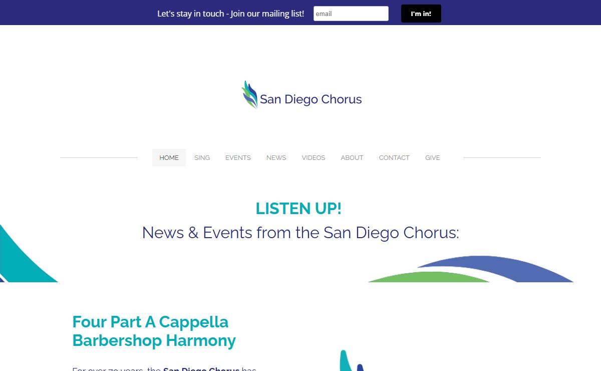 San Diego Chorus - Award-winning, 4-Part A Cappella Harmony