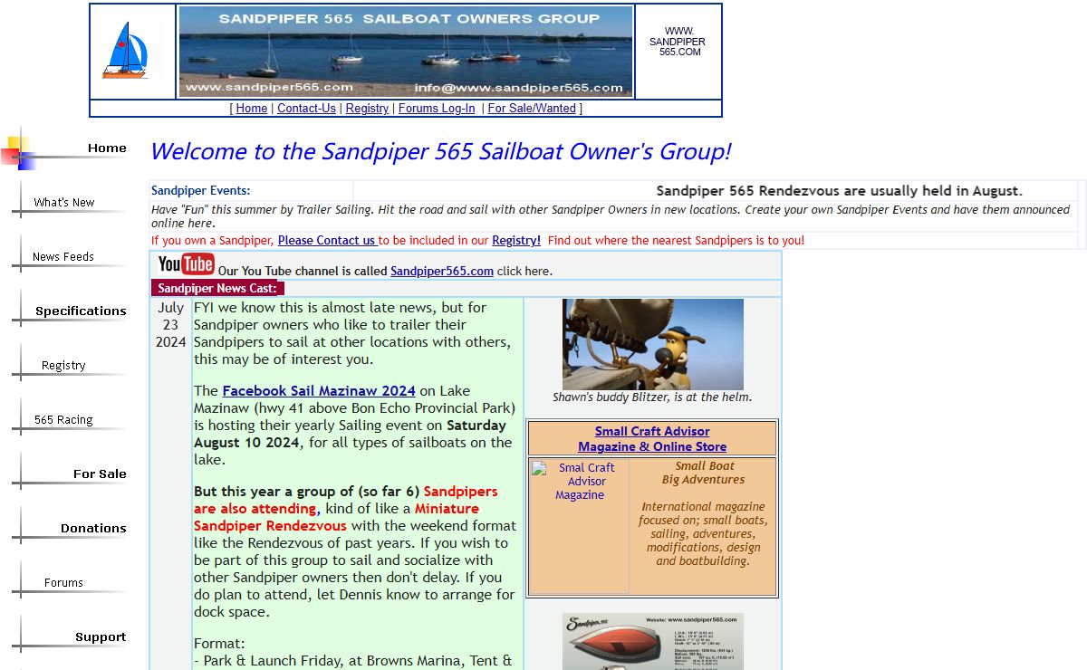 Sandpiper565.com Home Page